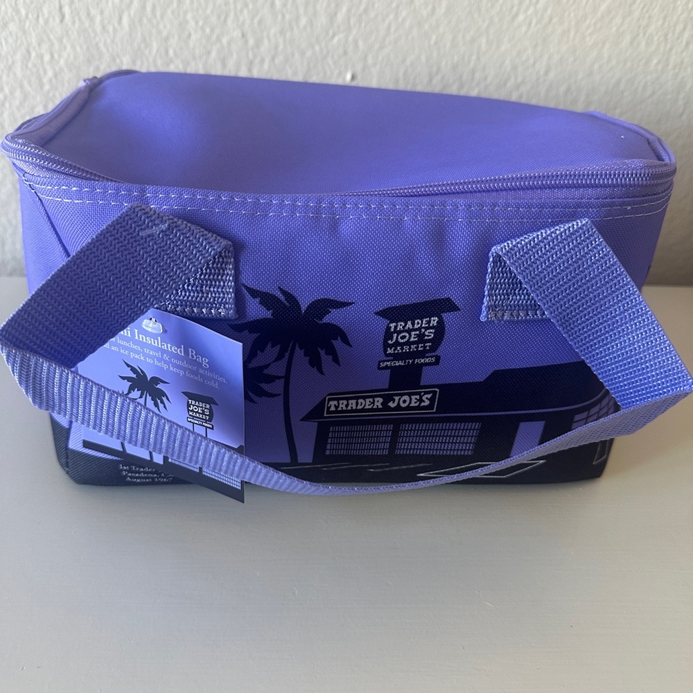 NWT Trader Joe’s Mini Insulated Cooler Bag Lunchbox - Purple